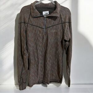 Voormi Women's Wool Blend 1/4 Zip Up Pullover Sweater Top Thumb Holes Medium